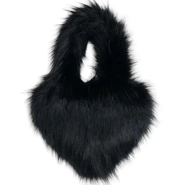 Bags & Purses*Boogzel Clothing Heart Shape Fuzzy Handbag