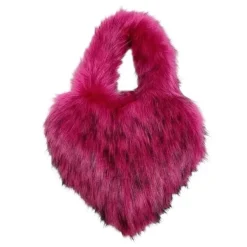 Bags & Purses*Boogzel Clothing Heart Shape Fuzzy Handbag