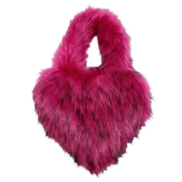 Bags & Purses*Boogzel Clothing Heart Shape Fuzzy Handbag