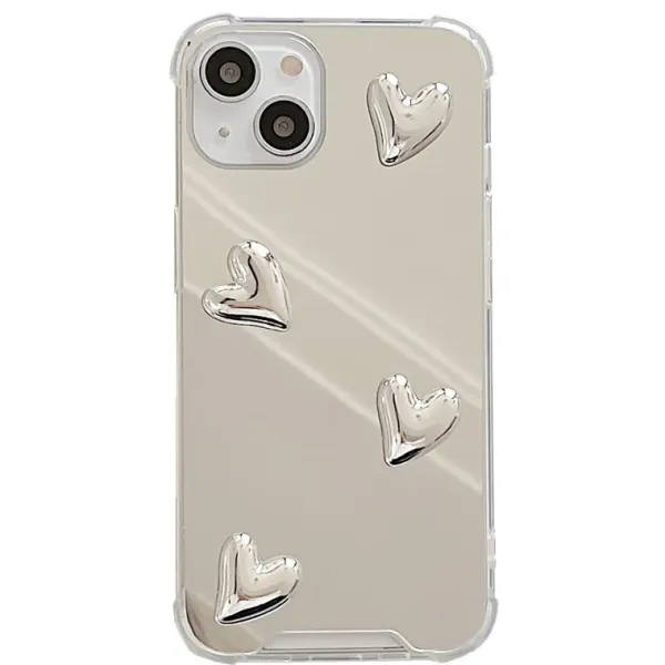 Iphone Cases*Boogzel Clothing Hearts Mirror iPhone Case Silver