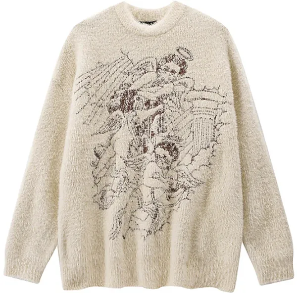 Mens|Sweaters*Boogzel Clothing Heavenly Angels Oversized Sweater
