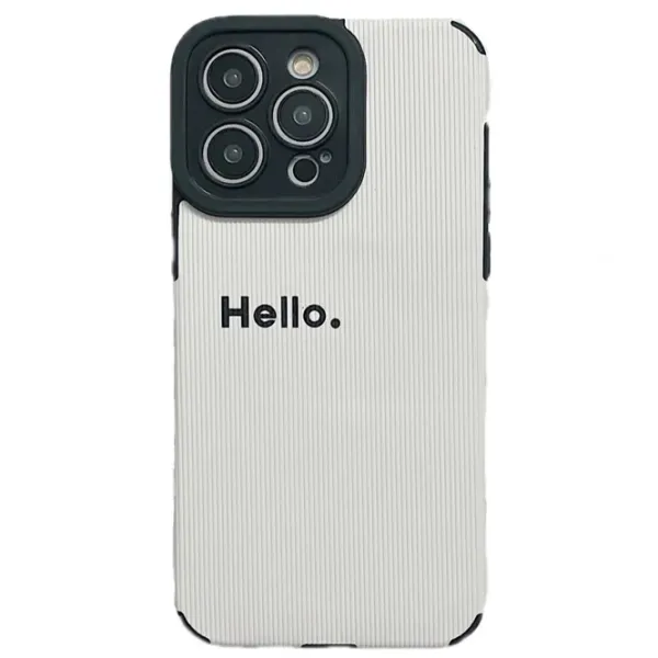 Iphone Cases*Boogzel Clothing Hello Minimalist IPhone Case White