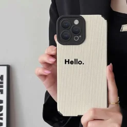 Iphone Cases*Boogzel Clothing Hello Minimalist IPhone Case White