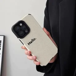 Iphone Cases*Boogzel Clothing Hello Minimalist IPhone Case White