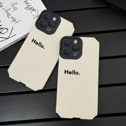 Iphone Cases*Boogzel Clothing Hello Minimalist IPhone Case White