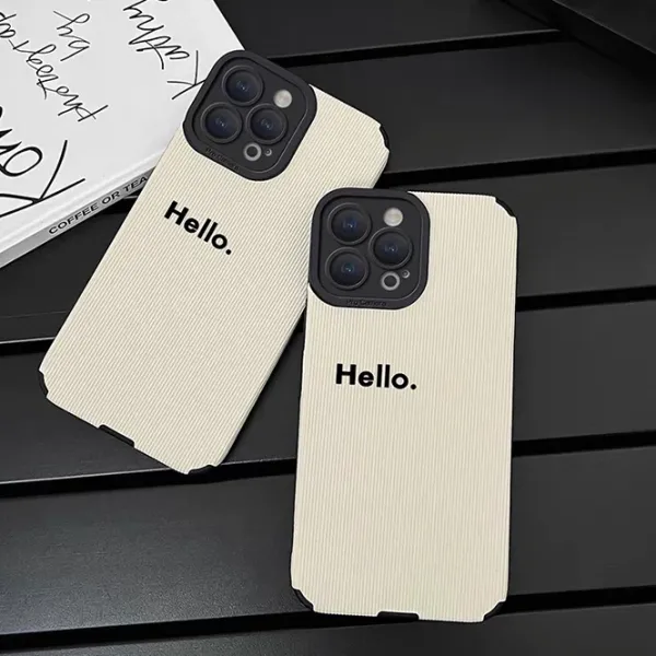 Iphone Cases*Boogzel Clothing Hello Minimalist IPhone Case White