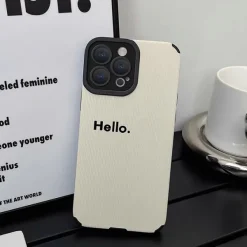 Iphone Cases*Boogzel Clothing Hello Minimalist IPhone Case White