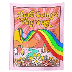 Posters / Tapestry*Boogzel Clothing Here Comes The Sun Tapesrty Rainbow