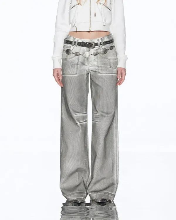 Jeans*Boogzel Clothing High Fashion Jeans Silver