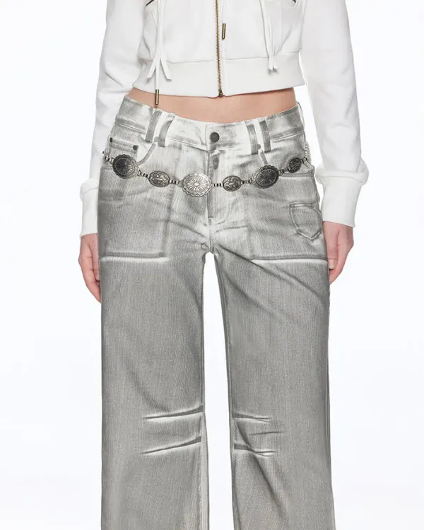 Jeans*Boogzel Clothing High Fashion Jeans Silver