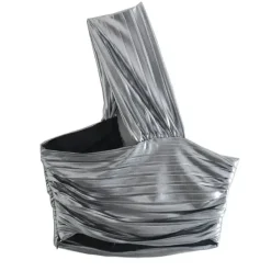 Y2K Tops|Crop Tops*Boogzel Clothing High Fashion Top Silver