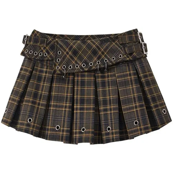 Skirts*Boogzel Clothing High School Crush Mini Skirt Brown