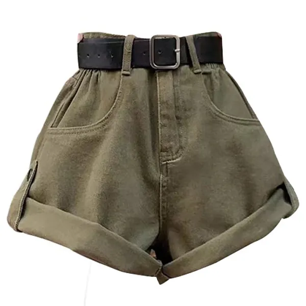 Shorts*Boogzel Clothing High-Waisted Shorts Khaki
