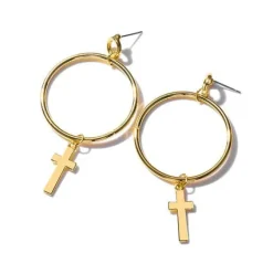 Earrings*Boogzel Clothing Holy Sinner Cross Earrings