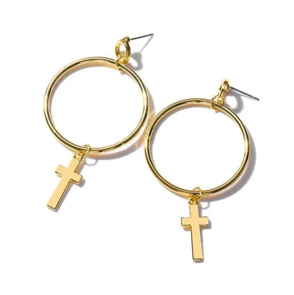 Earrings*Boogzel Clothing Holy Sinner Cross Earrings