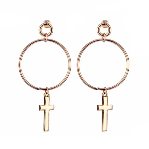 Earrings*Boogzel Clothing Holy Sinner Cross Earrings