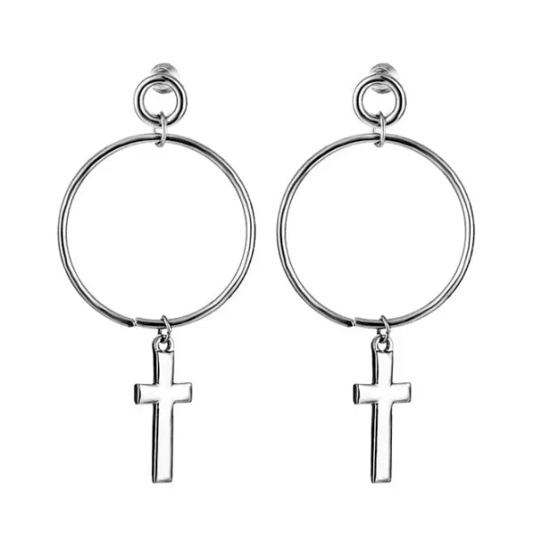 Earrings*Boogzel Clothing Holy Sinner Cross Earrings