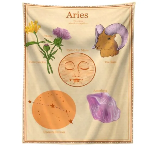 Posters / Tapestry*Boogzel Clothing Horoscope Aesthetic Wall Tapestry