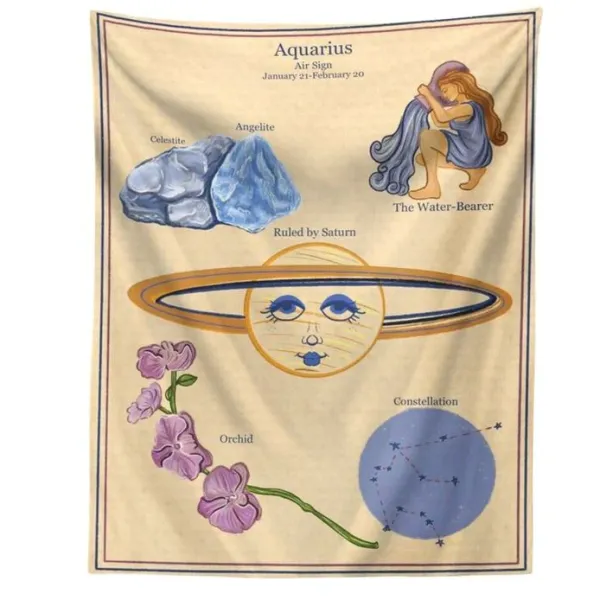 Posters / Tapestry*Boogzel Clothing Horoscope Aesthetic Wall Tapestry
