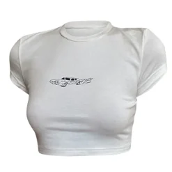 Sandals / Mary Janes*Boogzel Clothing Hot Wheels Crop Top White
