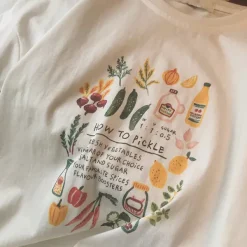 Aesthetic T-Shirts & Graphic Tees*Boogzel Clothing How To Pickle Aesthetic Print Graphic T-Shirt Beige
