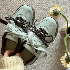 Aesthetic Sneakers*Boogzel Clothing Iced Coffee & Pistachio Sneakers Green/brown