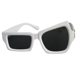 Sunglasses*Boogzel Clothing I'm blown Away Asymmetric Glasses White