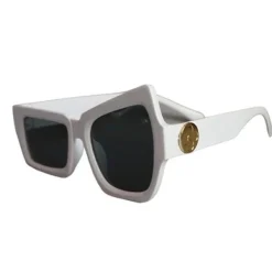 Sunglasses*Boogzel Clothing I'm blown Away Asymmetric Glasses White