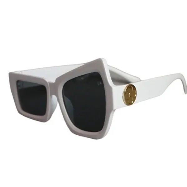 Sunglasses*Boogzel Clothing I'm blown Away Asymmetric Glasses White