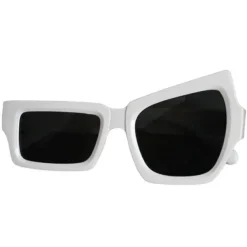 Sunglasses*Boogzel Clothing I'm blown Away Asymmetric Glasses White