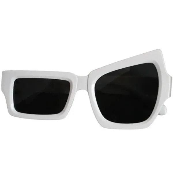 Sunglasses*Boogzel Clothing I'm blown Away Asymmetric Glasses White