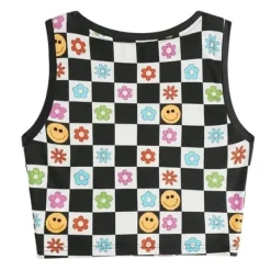 Crop Tops*Boogzel Clothing Indie Aesthetic Checker Top Black