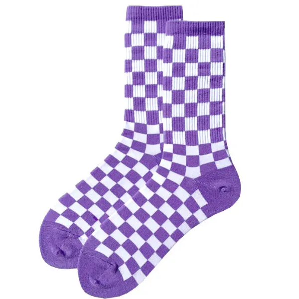 Socks*Boogzel Clothing Indie Aesthetic Checkerboard Socks