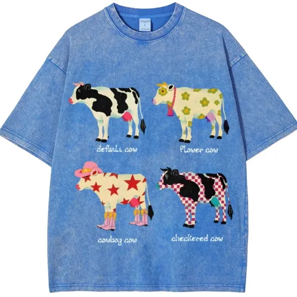 Aesthetic T-Shirts & Graphic Tees*Boogzel Clothing Indie Aesthetic Cow Graphic T-Shirt
