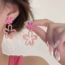 Earrings*Boogzel Clothing Indie Aesthetic Flower Earrings Pink