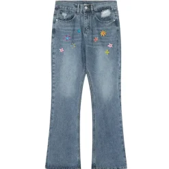 Jeans*Boogzel Clothing Indie Aesthetic Flower Embroidery Jeans