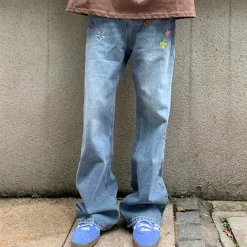 Jeans*Boogzel Clothing Indie Aesthetic Flower Embroidery Jeans