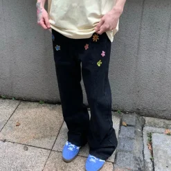 Jeans*Boogzel Clothing Indie Aesthetic Flower Embroidery Jeans