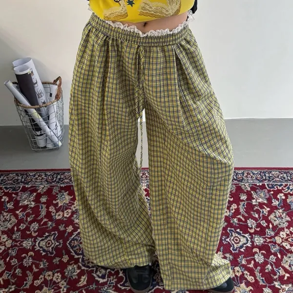 Pants & Trousers*Boogzel Clothing Indie Aesthetic Plaid Pants Green
