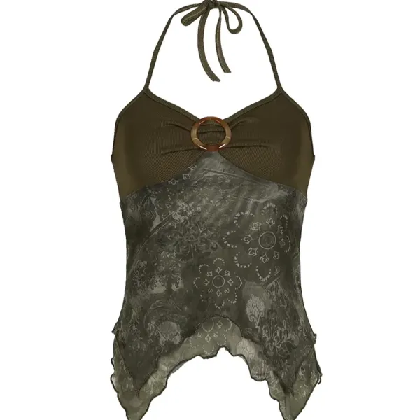Y2K Tops|Crop Tops*Boogzel Clothing Indie Aesthetic Lace Halter Top