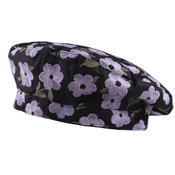Hats*Boogzel Clothing Indie Kid Floral Embroidery Beret Hat