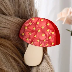 Hair Accessories*Boogzel Clothing Indie Mushroom Hair Claw Red