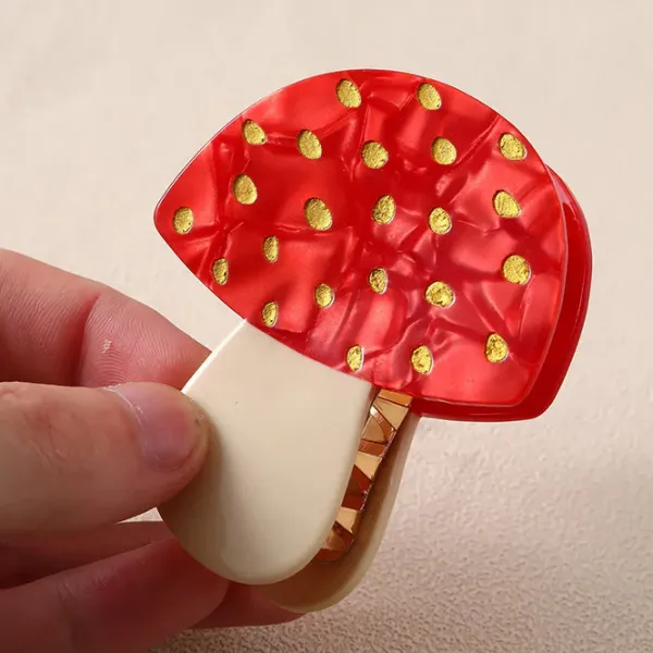 Hair Accessories*Boogzel Clothing Indie Mushroom Hair Claw Red