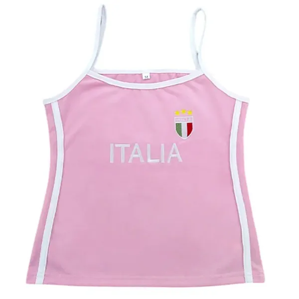 Y2K Tops*Boogzel Clothing Italia Embroidery Y2K Tank Top Pink