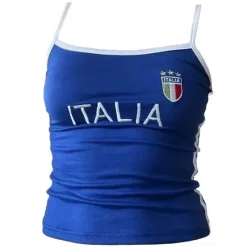 Y2K Tops*Boogzel Clothing Italia Embroidery Y2K Tank Top Blue