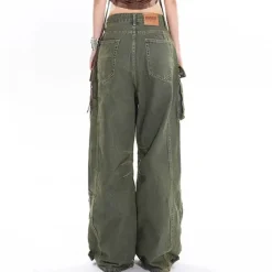Jeans*Boogzel Clothing Itz No Big Deal Cargo Jeans Green