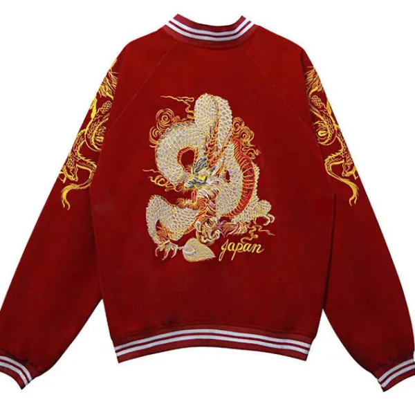 Coats & Jackets*Boogzel Clothing Japanese Dragon Bomber Jacket