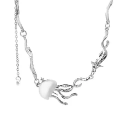 Necklaces & Chokers*Boogzel Clothing Jellyfish Necklace Silver