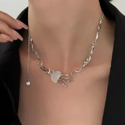 Necklaces & Chokers*Boogzel Clothing Jellyfish Necklace Silver
