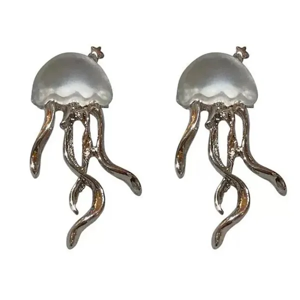 Earrings*Boogzel Clothing Jellyfish Stud Earrings Silver